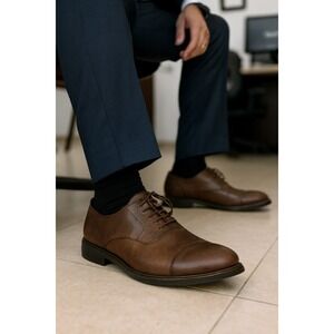 Aston Grey Collection Ashland 100111 Leather Wing Tip Oxford Shoes Men 11.5 VTG